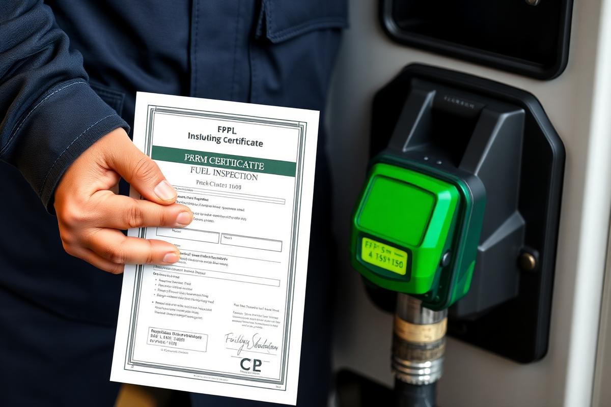 Tanktechnicus die een keuring uitvoert met ultrasone meetapparatuur